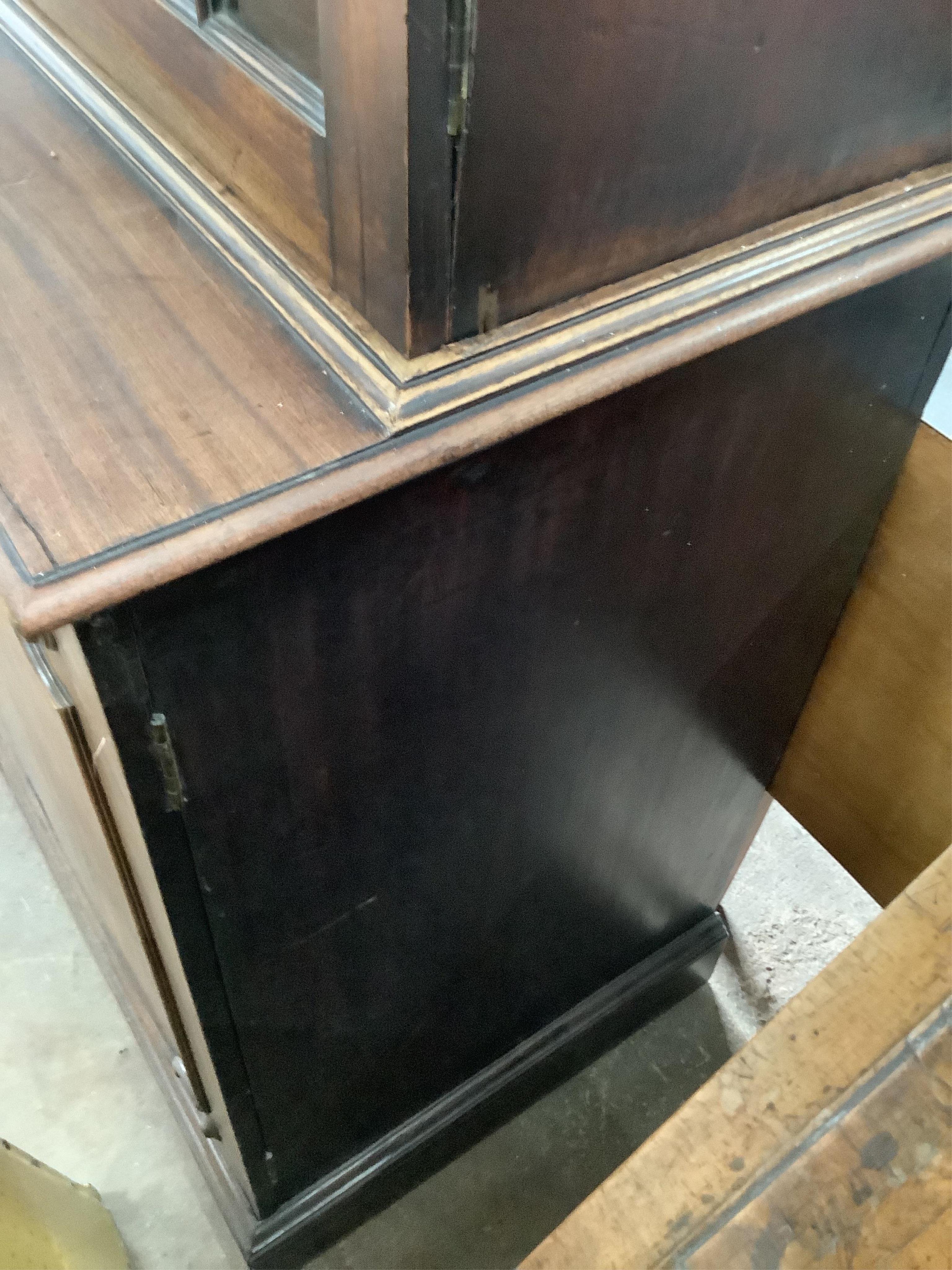 A George III mahogany library bookcase, width 160cm, depth 52cm, height 271cm. Condition - fair